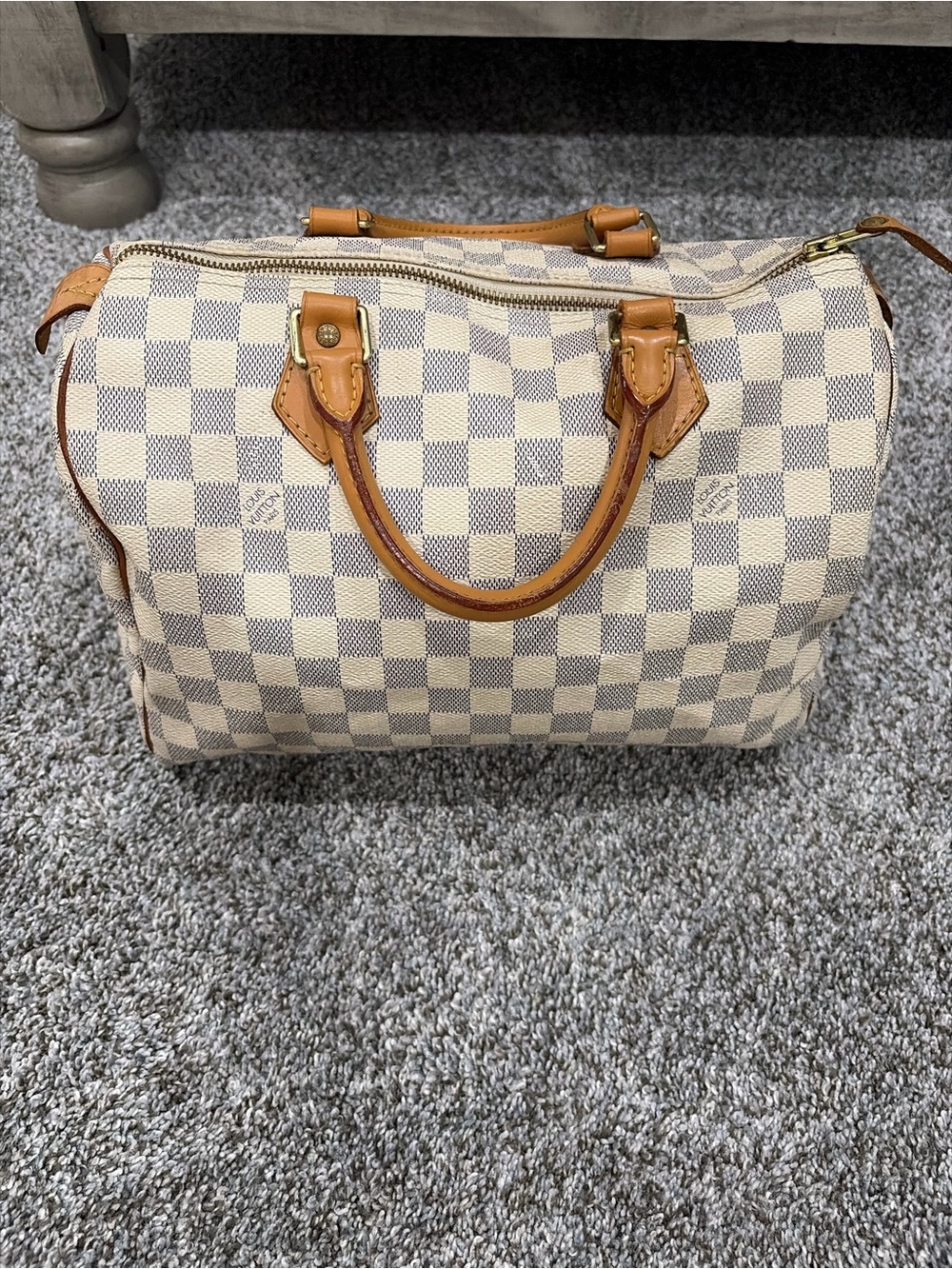 Louis Vuitton Speedy 30 Damier Azur Authentic Made in France